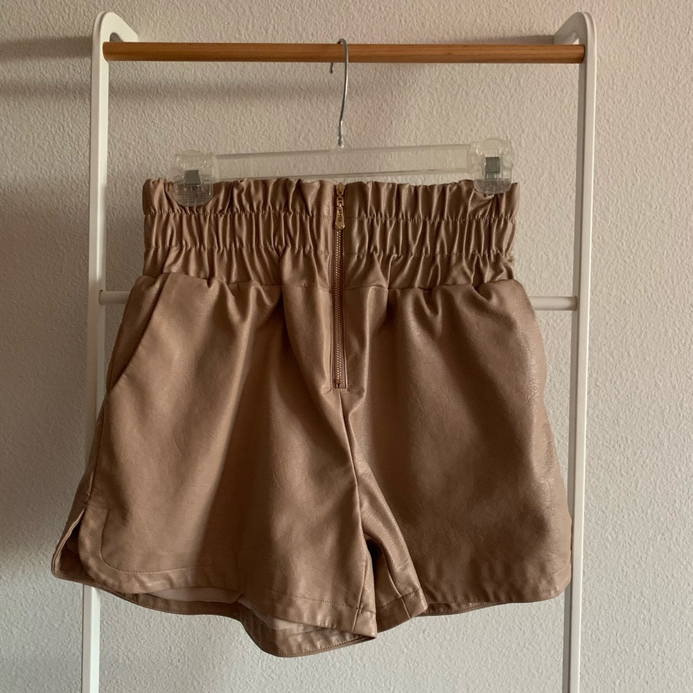 Brand new J.ing high waisted pleather shorts